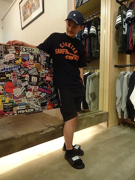 「 Tシャツ」｜ブラックストアさん（メンズ・162cm）の夏コーディネート