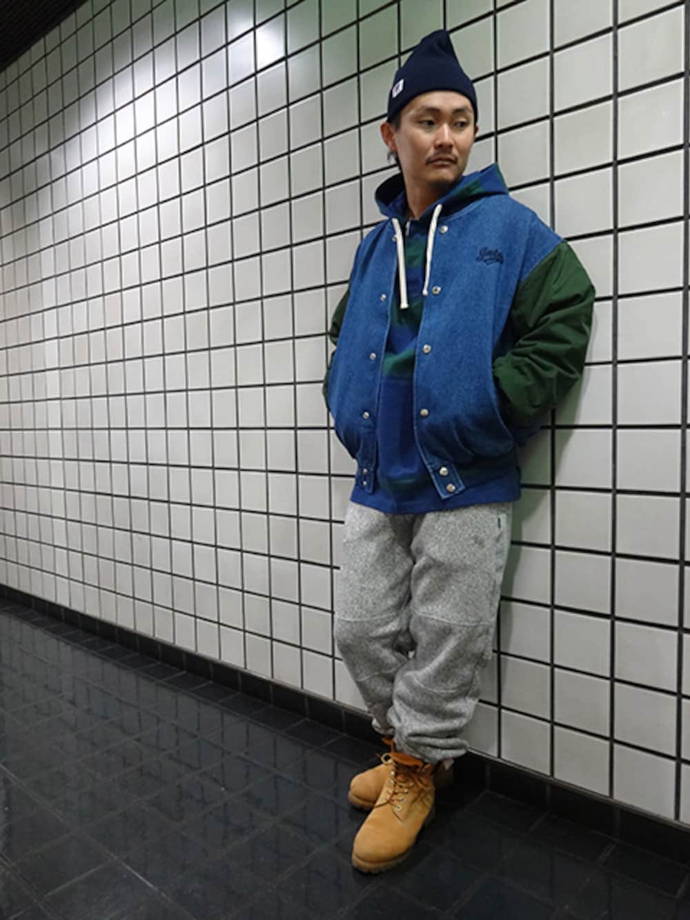 INTERBREEDのスタジャンを使ったメンズ人気ファッションコーディネート