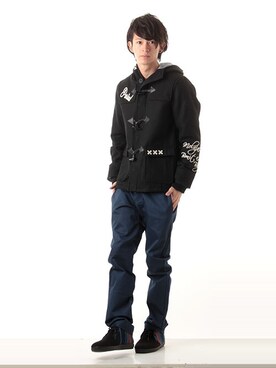 「Bitter Ender（ビターエンダー）のアイテム（ジャケット/アウター）」を使った、にっしーさん（メンズ・175cm）の冬コーディネート