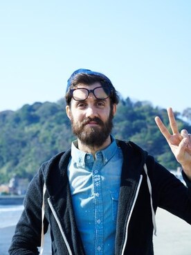 にっしーさん（メンズ・178cm）の冬コーディネート