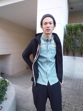 にっしーさん（メンズ・175cm）の冬コーディネート