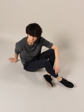 「DETAILS（ディテールズ）のアイテム（スウェット）」を使った、にっしーさん（メンズ・175cm）の秋コーディネート