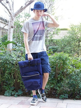 にっしーさんの「ADAM PATEK/gentil/ROLL TOP BACKPACK」を使ったコーディネート