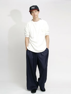 「DETAILS（ディテールズ）のアイテム（パンツ）」を使った、にっしーさん（メンズ・175cm）の夏コーディネート
