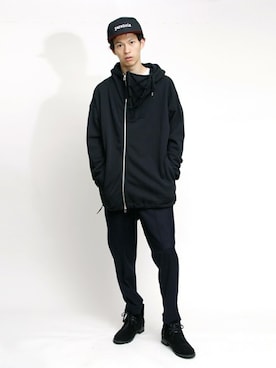 「DETAILS（ディテールズ）のアイテム（トップス）」を使った、にっしーさん（メンズ・175cm）の夏コーディネート