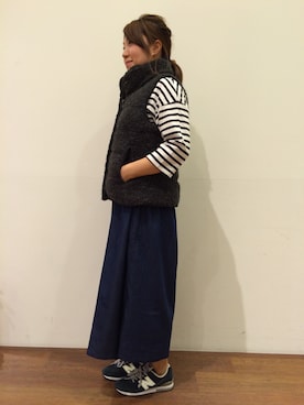 「SEVENDAYS=SUNDAY（セブンデイズサンデイ）のアイテム（その他アウター）」を使った、achamoさん（レディース・154cm）の秋コーディネート