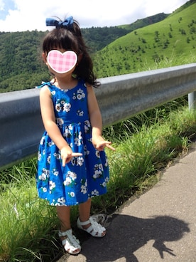 「petit main（プティマイン）のアイテム（シューズ）」を使った、＊sora＊さん（キッズ・90cm）の夏コーディネート