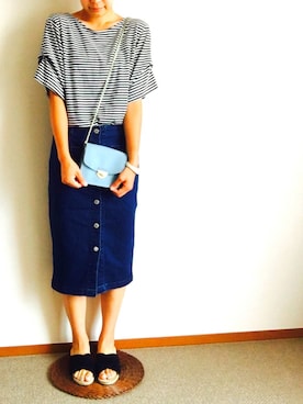 ⍢⃝Eri♩さん(レディース・165cm)の夏コーディネート