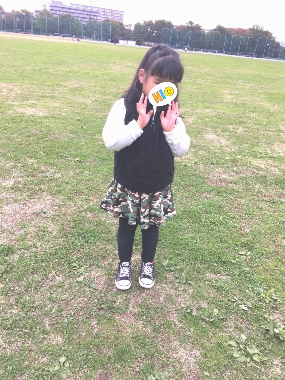 「ワンピース」｜「Championのアイテム（ワンピース、その他）」を使った、decafさん（レディース・110cm）の秋コーディネートの1枚目の写真