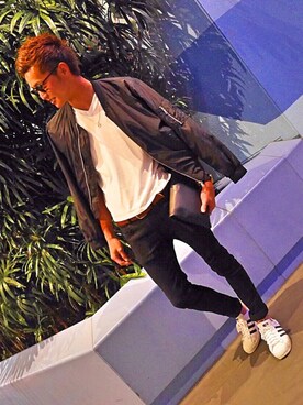 「DHOLIC（ディーホリック）のアイテム（ブルゾン）」を使った、kouさん（メンズ・180cm）の秋コーディネート