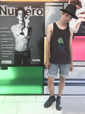「TRIP」｜「アイテム（その他シューズ）」を使った、Wayne さん（メンズ・173cm）の夏コーディネート