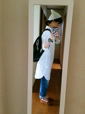 「Adam et Rope A・E・R（アダムエロペ）のアイテム（帽子）」を使った、あか＊さん（レディース・161cm）の夏コーディネート