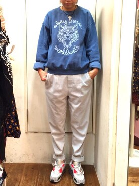 「OBEY」｜「アイテム（スラックス）」を使った、saoriadrenaさん（レディース・165cm）の秋コーディネート