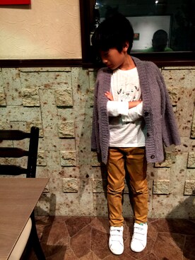 「家族旅行」｜yocorinoさん（キッズ・124cm）の秋コーディネート