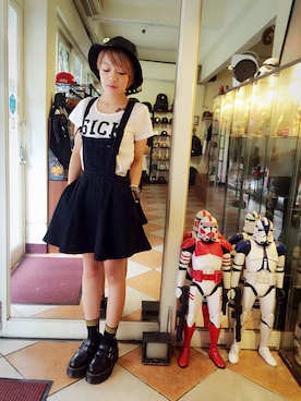 「OUTER SPACE（アウタースペース）のアイテム」を使った、DYZさん（レディース・156cm）の夏コーディネート