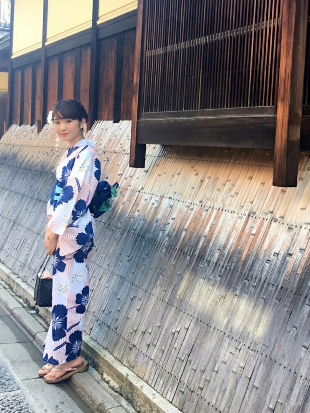 「浴衣、夏、夏コーデ、ヘアアレンジ、ヘアアクセ、休日スタイル、京都、summer、旅行」｜「清水寺⛩のアイテム（その他、レッド系）」を使った、m a m iさん（レディース・162cm）の夏コーディネートの1枚目の写真