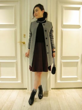 「アパートバイローリーズ」｜「アイテム（ブーティ）」を使った、ナオさん（レディース・160cm）の秋コーディネート