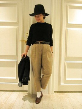 「アパートバイローリーズ」｜「アイテム（デニムジャケット）」を使った、ナオさん（レディース・153cm）の秋コーディネート