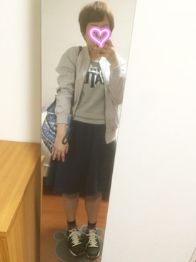 「COQULE（コクレ）のアイテム（ブルゾン）」を使った、つなこさん（レディース・157cm）の冬コーディネート