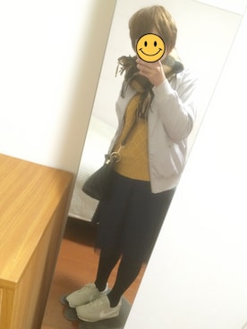 「COQULE（コクレ）のアイテム（ブルゾン）」を使った、つなこさん（レディース・157cm）の冬コーディネート