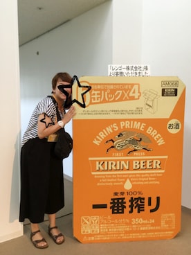 「ビール工場見学」｜つなこさん（レディース・157cm）の夏コーディネート