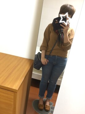 「Plush&Lush（プラッシュアンドラッシュ）のアイテム」を使った、つなこさん（レディース・157cm）の秋コーディネート