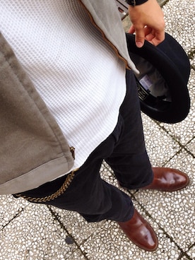 「スイングトップ」｜「Levi's（リーバイス）のアイテム」を使った、おたつさん（メンズ・177cm）の秋コーディネート