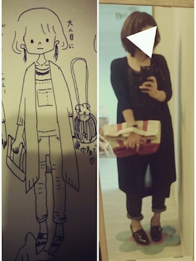 「クラッチ」｜「アイテム（オールインワン・サロペット）」を使った、mememeさん（レディース・150cm）の秋コーディネート