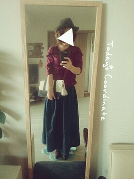 「フェルト帽子」｜mememeさん（レディース・150cm）の秋コーディネート