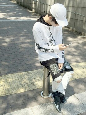 「SQUAIR（スクエア）のアイテム」を使った、ハラちゃんさん（メンズ・167cm）の夏コーディネート