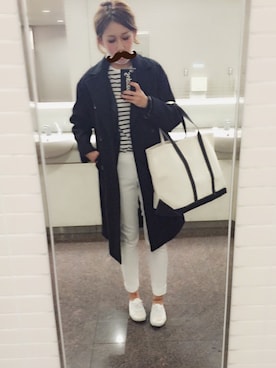 「SUPERGA（スペルガ）のアイテム（シューズ）」を使った、h・yuuさん（レディース・165cm）の冬コーディネート