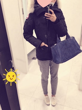 「SUPERGA（スペルガ）のアイテム（シューズ）」を使った、h・yuuさん（レディース・165cm）の冬コーディネート