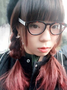 「G.V.G.V.（ジーヴィージーヴィー）のアイテム（スタジャン）」を使った、HIKYARYさん（レディース・159cm）の冬コーディネート
