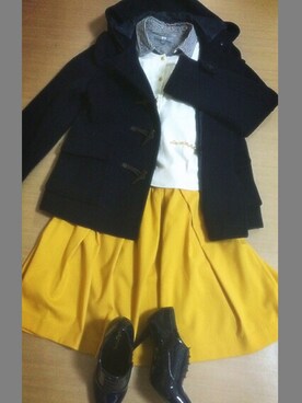 「ROPE' PICNIC（ロペピクニック）のアイテム（ダッフルコート）」を使った、Rucocoさん（レディース・158cm）の冬コーディネート