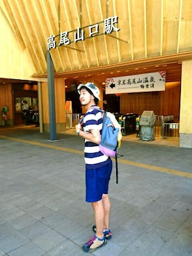 「アイテム（バックパック/リュック）」を使った、きたろうさん【grn】さん（メンズ・182cm・30代）の夏コーディネート