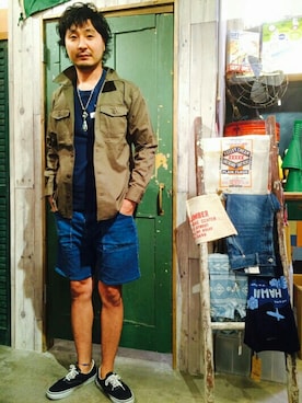 「アイテム（ミリタリージャケット）」を使った、きたろうさん【grn】さん（メンズ・182cm・30代）の秋コーディネート