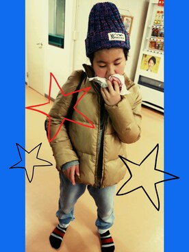 「MANASTASH（マナスタッシュ）のアイテム」を使った、ma⭐さん（キッズ・140cm）の冬コーディネート