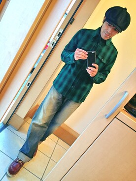 「EDWIN」｜「アイテム（キャスケット）」を使った、naoさん（メンズ・165cm）の秋コーディネート