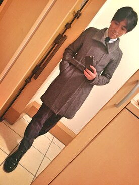 「SCHLUSSEL（シュリセル）のアイテム（その他アウター）」を使った、naoさん（メンズ・165cm）の冬コーディネート