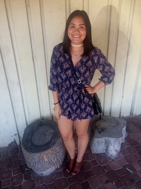 「NINE WEST（ナインウエスト）のアイテム（バッグ）」を使った、Crisia さん（レディース・163cm）の夏コーディネート