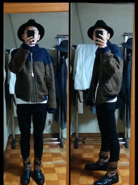 「DRIES VAN NOTEN（ドリスヴァンノッテン）のアイテム（ブルゾン）」を使った、Ｋさん（メンズ・175cm）の冬コーディネート