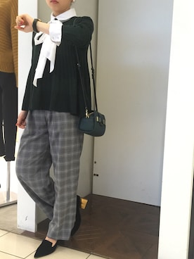 「タイシャツ」｜Chie Ikeharaさん（レディース・157cm）の秋コーディネート