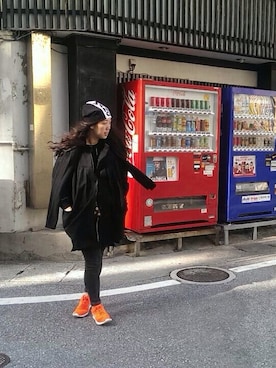 「alexanderwang（アレキサンダーワン）のアイテム（帽子）」を使った、Yantungng Kateさん（レディース・178cm）の冬コーディネート