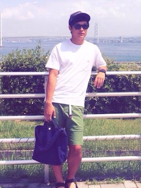 「Ray-Ban（レイバン）のRay-Ban RB4262D(アジア限定) RB4262D57601/87（サングラス）」を使った、naoさん（メンズ・171cm）の夏コーディネート