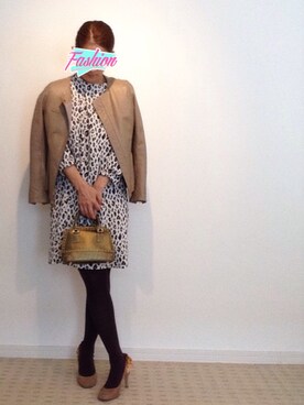 「La TOTALITE（ラトータリテ）のアイテム（ノーカラージャケット）」を使った、GINAさん（レディース・158cm）の秋コーディネート