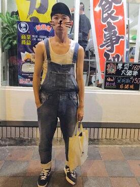 「ZARA（ザラ）のアイテム（サロペット/オーバーオール）」を使った、Wei Wei  Boyさん（メンズ・168cm）の夏コーディネート