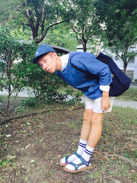 「BEAMS BOY（ビームスボーイ）のアイテム（キャップ）」を使った、Wei Wei  Boyさん（メンズ・168cm）の秋コーディネート