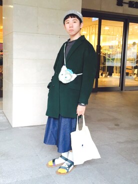 「plain-me（プレインミー）のアイテム」を使った、Wei Wei  Boyさん（メンズ・168cm）の冬コーディネート