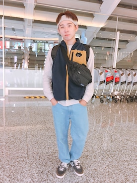 「にゃー（ニャー）のアイテム（ジャケット/アウター）」を使った、Wei Wei  Boyさん（メンズ・168cm）の秋コーディネート