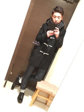 「BEAUTY&YOUTH UNITED ARROWS（ビューティーアンドユースユナイテッドアローズ）のアイテム（ダッフルコート）」を使った、aki#papaさん（メンズ・178cm）の冬コーディネート